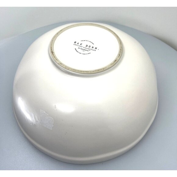 Large Blessed Burnt Orange & White Rae Dunn Mixing Bowl, 10" Diameter 4.5" Deep - Picture 7 of 7